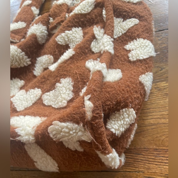 ANTHROPOLOGIE Faux Fur Tote Bag Hearts Shearling Sherpa Boho Cozy. - Picture 4 of 16